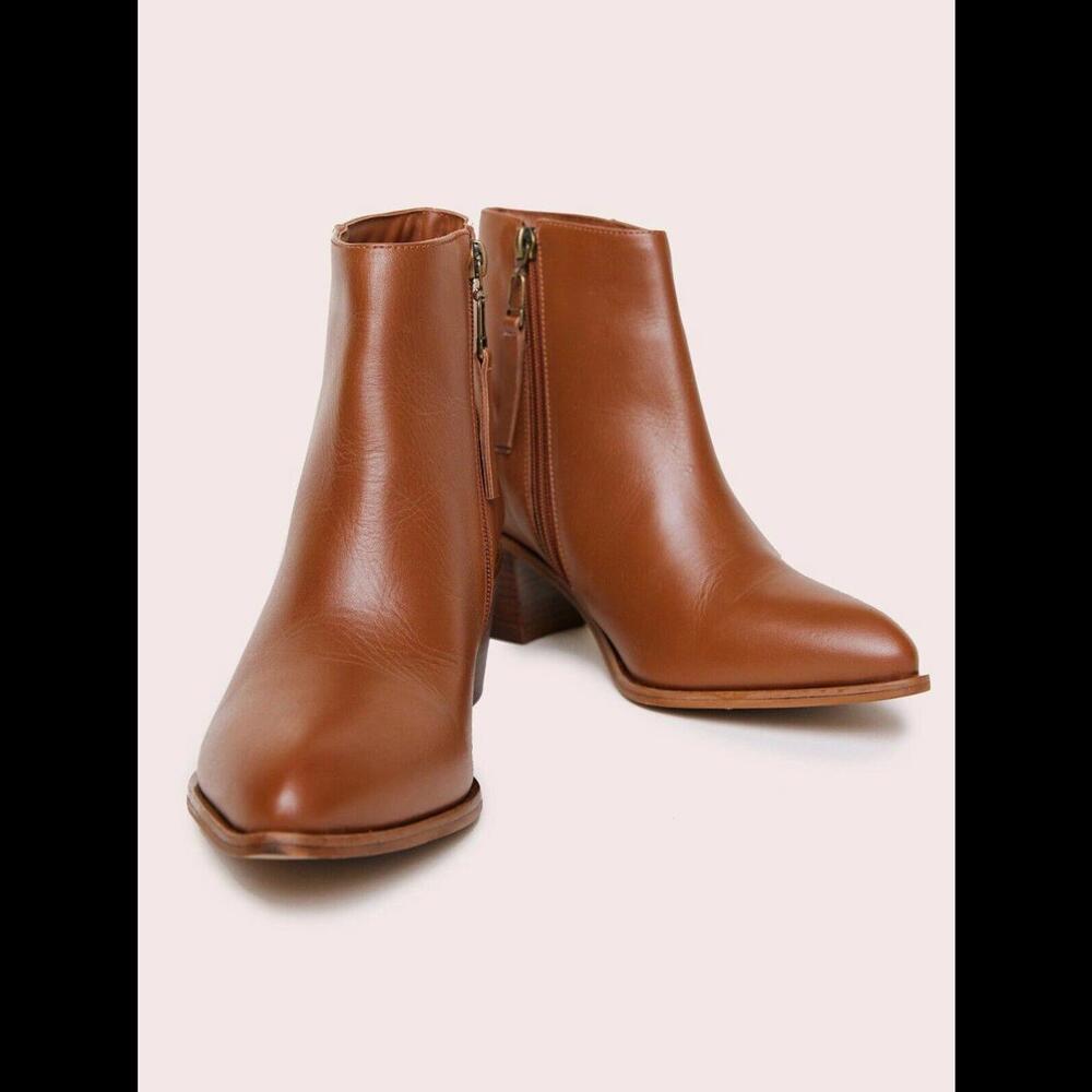 Anthropologie Able Nikki Brown Ankle Boots New